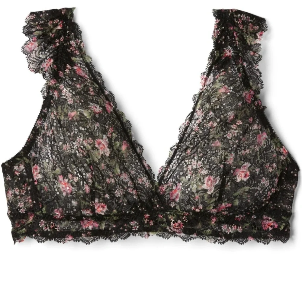 NWT Floral Lace Triangle Bralette - Picture 2 of 7